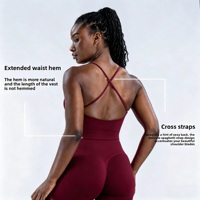 Soutien-gorge de sport pour femme à bretelles croisées, sans couture, en Spandex/Nylon, maintien élevé - Design tendance, couleurs unies pour tenues polyvalentes