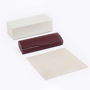Finewell thương hiệu sang trọng Kính mát hộp giấy biểu tượng tùy chỉnh PU kính trường hợp Set High End Eyewear phụ kiện với làm sạch vải - Product Image 2
