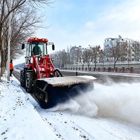 Balayeuse à neige pour chargeuse sur pneus, brosse rotative avant, machine de déneigement routier