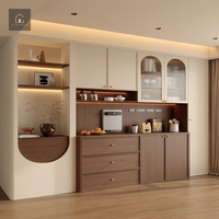 Buffet moderne XINGRUO avec niche cintrée et console flottante, armoire sur mesure OEM