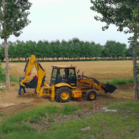 9 Ton Diesel Backhoe Loader untuk Konstruksi Pembangunan Jalan Excavator Loader dengan Kapasitas Bucket Mesin Pemindah Tanah Harga