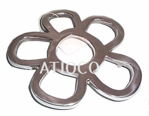 Floral Design Cast Aluminum Metal Kitchen Trivets Mirror Polish <b>Flatware</b> <b>Set</b> - Product Image 1