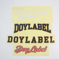 Badge de broderie en gros lettres personnalisées nom Logo fer sur patchs brodés pour vêtements