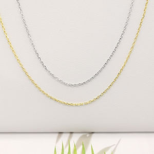 Cadena de eslabones de Plata de Ley 925 para mujer, joyería clásica para mujer, collar de cadena cruzada de plata 925 - Product Image 6