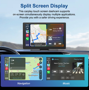 9 pulgadas CarPlay <span class=keywords><strong>Android</strong></span> Auto GPS navegación Monitor teléfono reproductor Multimedia BT música con cámara trasera opcional - Product Image 5