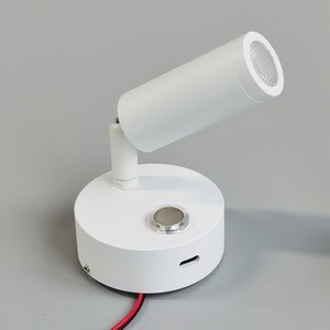 Lampe murale LED en aluminium noir et <span class=keywords><strong>blanc</strong></span>, projecteur tactile à intensité variable, lumière de charge USB pour camping-car, caravane, bateau, <span class=keywords><strong>chambre</strong></span> à coucher - Product Image 2