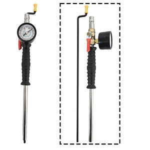 Manómetro de Alta Calidad para Inflar Neumáticos, Manguera de Goma Flexible, 220 PSI, Conector Neumático - Product Image 4