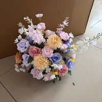 C-592 Vente en gros de boules de fleurs de mariage de 30 cm, 40 cm, 50 cm, bleu rose, centre de table pour la décoration de fête de mariage