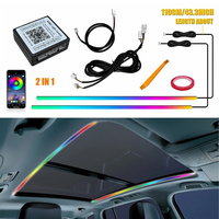 Luz de Techo LED 2 en 1 de Color Neón, Luz Ambiental para Techo Panorámico de Auto, Tira de Luz RGB