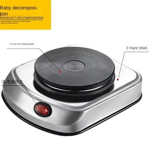 <span class=keywords><strong>Mini</strong></span>-<span class=keywords><strong>plaque</strong></span> chauffante électrique à température réglable pour usage domestique, idéale pour le café, le thé, et la préparation de boissons chaudes. - Product Image 2