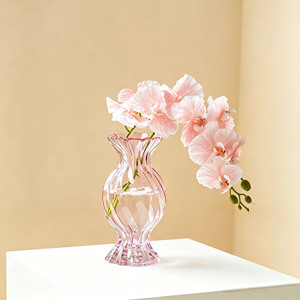 Vase en verre minimaliste européen, design bombé rétro, décoration intérieure pour <span class=keywords><strong>salon</strong></span>, bureau, arrangement floral - Product Image 6