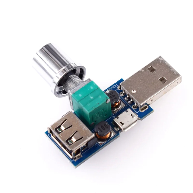 USB Voltage Regulator Fan Stepless Speed Controller Regulator With Switch DC 4-12V to 2.5-8V 5W Power Controller