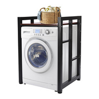 Étagère de rangement moderne en acier inoxydable pour buanderie, type garde-corps, empilable, réglable et portable
