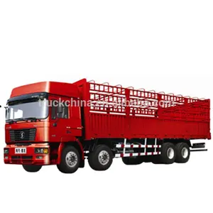 Shacman 8x4 Stake 12-wheel 20 ton Truk Kargo Truk Untuk Dijual