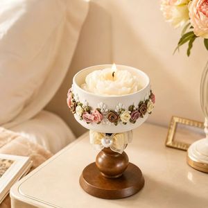 Coffret Cadeau Bougie Parfumée Romantique pour Jardin, en Cire de Soja Mélangée, en Forme de Coupe, Aromathérapie pour Chambre à Coucher, Parfum Féminin Semi-Fait Main - Product Image 1
