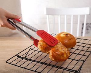 Tong Set Stainless Steel <b>Silicone</b> BBQ Clip Clamps Wholesale Tongs Stainless Steel Kitchen BBQ Grill Clamps BBQ Tongs - Product Image 4