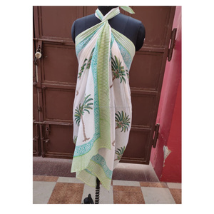 Sarongs de plage de style indonésien paréo en tissu de coton pour femmes motif imprimé pour adultes et adolescents robes en gros - Product Image 6