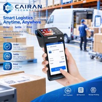 Printer Resi NFC Desktop Softpos Cairan 8-inci, Pemindai Barcode Genggam Nirkabel Portabel Android 14 4G WiFi Bluetooth USB