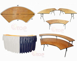 Bàn Ăn Gấp hình đặc biệt dành cho nhà Bar văn phòng khách sạn tiệc Tự Chọn Nhà Hàng đám cưới ngoài trời-Đĩa tây - Product Image 4