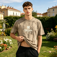 T-shirts pour hommes à manches courtes, style streetwear américain, motif floral, col rond décontracté, 100% coton, effet délavé vintage