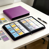 Classeur de cartes en PU à 4 et 9 pochettes pour album de cartes à collectionner, vert