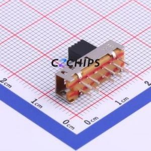 SS24E01L6 Slide Switch Through hole Component (THT) Switch Double Pole Three Throw Rectangle Pin Header PC Pin 18mm - Product Image 2