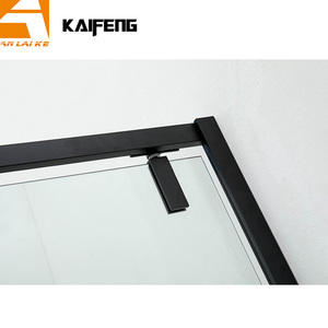 Hiện đại Matte Đen Phòng tắm kính tắm Màn hình 8mm Tempered Kính tắm phân vùng Swing cửa KF-2308C - Product Image 6