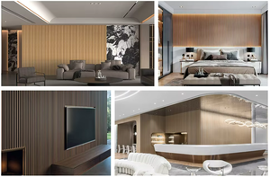 Paneles de Pared Modernos de WPC, Impermeables, Insonorizados, Ignífugos, Antiestáticos, Resistentes a la Humedad, Revestimiento Interior para Cocina, Hogar, Hotel, Acanalados - Product Image 6