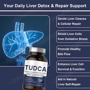 Vitahealthy OEM/ODM Prix de Gros Capsules de <span class=keywords><strong>TUDCA</strong></span> 1200MG <span class=keywords><strong>TUDCA</strong></span> Pur par Portion pour le Soutien du Foie et de l'Immunité Capsules de <span class=keywords><strong>TUDCA</strong></span> - Product Image 5