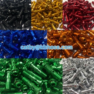 Pinza de freno para motocicleta, tornillo Banjo M10 * 1, M10 * 1,25, 3/8-24unf, montaje de línea de manguera de freno de cabeza redonda de un solo orificio de aluminio - Product Image 6