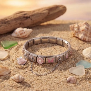 Lot de 18 pièces Ensemble d'outils combinés à motifs papillon et fleur, compatible avec les breloques italiennes et les maillons de bracelet en acier inoxydable de 9 mm, pour bracelet DIY, cadeau chrétien - Product Image 5