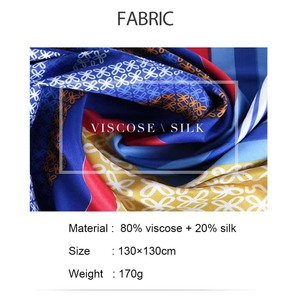Écharpe carrée en twill satiné avec motif nœud – Châle doux effet soie, foulard personnalisé pour femme - Product Image 6