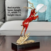 Décoration Cerf Cinq Bénédictions en Laiton Coulé de Luxe Léger à Prix Abordable par Yf Model Sd2 pour Cadeau de Pendaison de Crémaillère et Entrée de Bureau