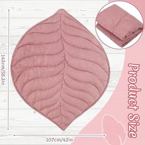 Alfombra de algodón en forma de hoja para guardería, alfombrilla para gatear para bebés y niños, manta suave, alfombra para dormitorio, alfombrilla de juego, <span class=keywords><strong>cojín</strong></span> para sofá, alfombras para gimnasio para bebés - Product Image 4