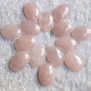 Cabochon ovale de pierres précieuses 14mm, cabochon de quartz rose, vente en gros