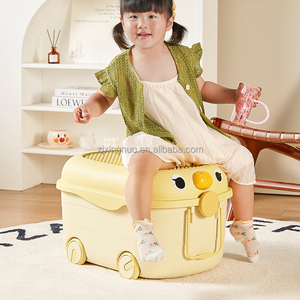Nhanh Chóng Vận Chuyển Dễ Thương Phim Hoạt Hình Vịt Thiết Kế Nhựa Lưu Trữ <span class=keywords><strong>Box</strong></span> Với Nắp Đồ Chơi Lưu Trữ Hộp Nhỏ Trẻ Em Lưu Trữ Hộp - Product Image 2