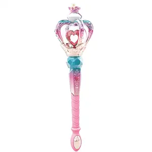 2024 Hot Magic Wand Fairy Stick Pretend Play With Music Flash Wand Accessories light-up toys for princess birthday gift