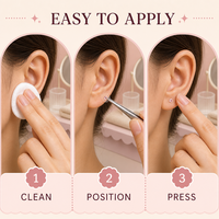 Kit de graines auriculaires dorées pour acupression, patchs en acier inoxydable certifiés pour le bien-être, la relaxation et le massage personnel
