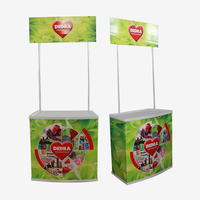 Portable Mobile En Plastique En Plein Air Commerce Avant Bureau Stand Publicité Promotion Plate-Forme Sports Événement Stand Plate-forme De Marketing
