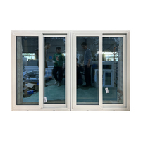 Bonne isolation Les fenêtres d'ouragan conçoivent les fenêtres et les portes coulissantes en verre de maison d'upvc