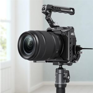 กรงกล้องขนาดเล็กพร้อมชุดยึดสายเคเบิ้ลสำหรับ GFX100S <span class=keywords><strong>Fujifilm</strong></span>/GFX50S II ในตัว1/4 "-<span class=keywords><strong>20</strong></span>รูและ3/8" -16รูยึดตำแหน่งและ - Product Image 1