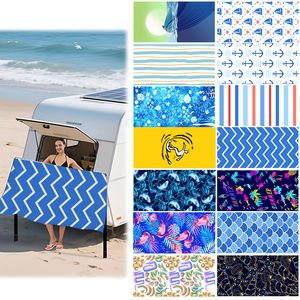 منشفة شاطئ متعددة الوظائف مضادة للرياح من الجلد المدبوغ مع شعار مخصص - Product Image 6