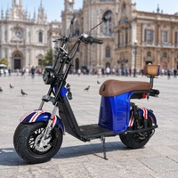 Scooter électrique Citycoco Brésil le plus vendu, 1000W, 40Ah, suspension intégrale, roues en alliage d'aluminium, capteurs électroniques numériques 200kg