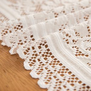Nordic Style White Lace <b>Table</b> <b>Runner</b> 33x182 Cm Hollowed Out Design For <b>Dining</b> Room Decorative Use - Product Image 2