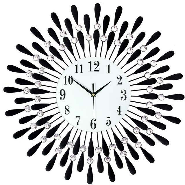 Cross-border Creative Craft Clock Watch Iron Art Wall Clock Decoration Silent Quartz Clock