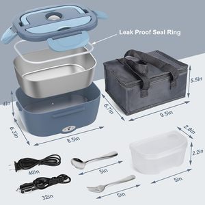 Lonchera Eléctrica de 60W, Calentador de Alimentos Portátil de 12V 24V 110V para Auto/Camión/Hogar, Caja Autocalentable con Capacidad de 1.8L - Product Image 3