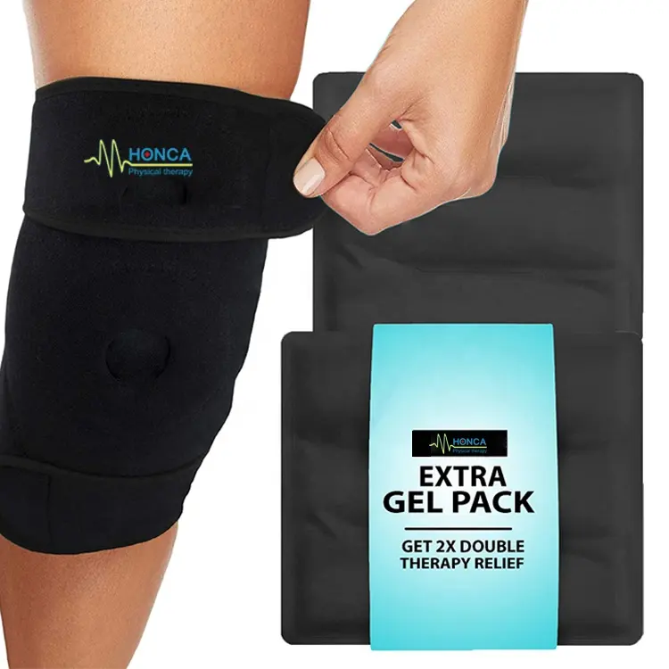 Hot Cold Gel Knee Ice Pack With Wrap/Brace Foot   Ankle Leg Ice Wrap Sports Cold Packs For Injuries