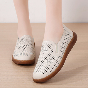 Women's <b>Shoes</b> New Summer Hollow-Out Design <b>Soft</b>-Soled Cow Tendon <b>Shoes</b> That Are Comfortable Versatile for Mothers - Product Image 1