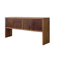 Console en bois massif Wabi-Sabi, meuble de rangement, buffet en bois vieilli pour entrée, salon, hôtel