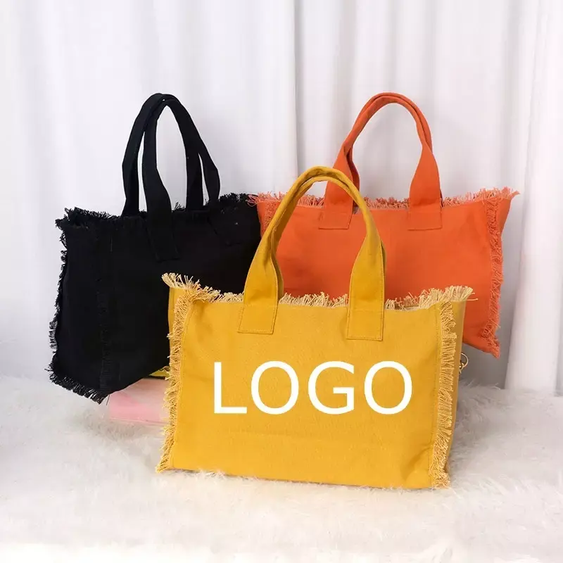 2024 neu eingetroffen frauen geldbörsen und handtaschen damen frauen tote-taschen benutzerdefinierter druck tote-tasche frisiert leinwand strand-tasche